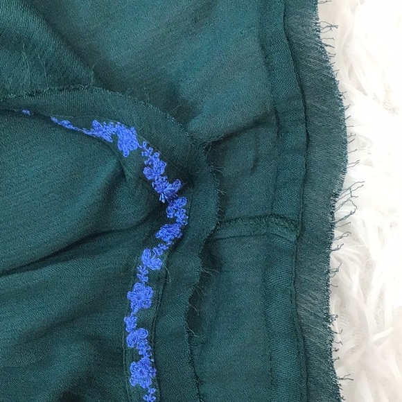 Free People green/blue diamond embroidered tunic S - Picture 10 of 13
